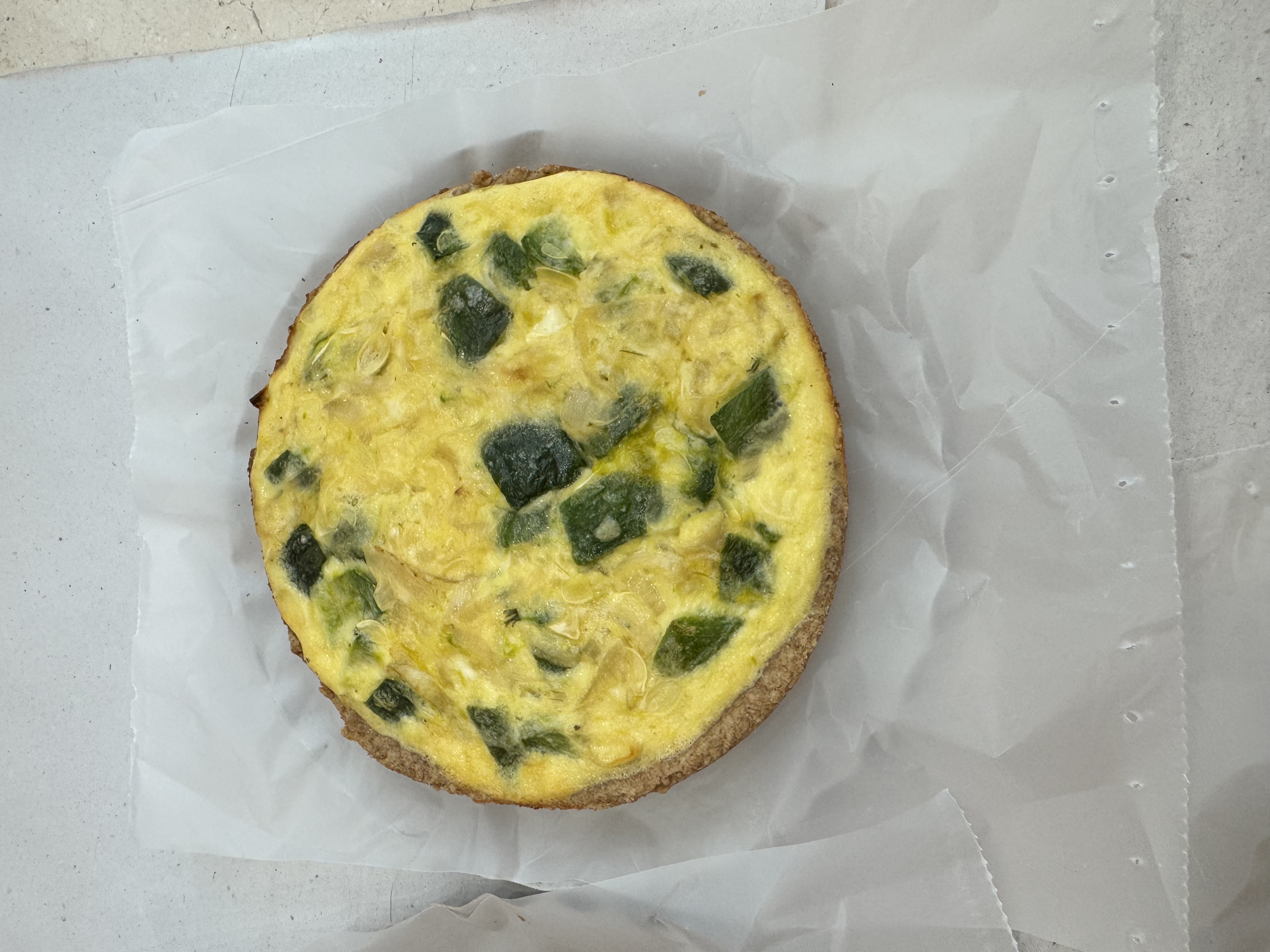 Tartín integral de zapallitos verdes