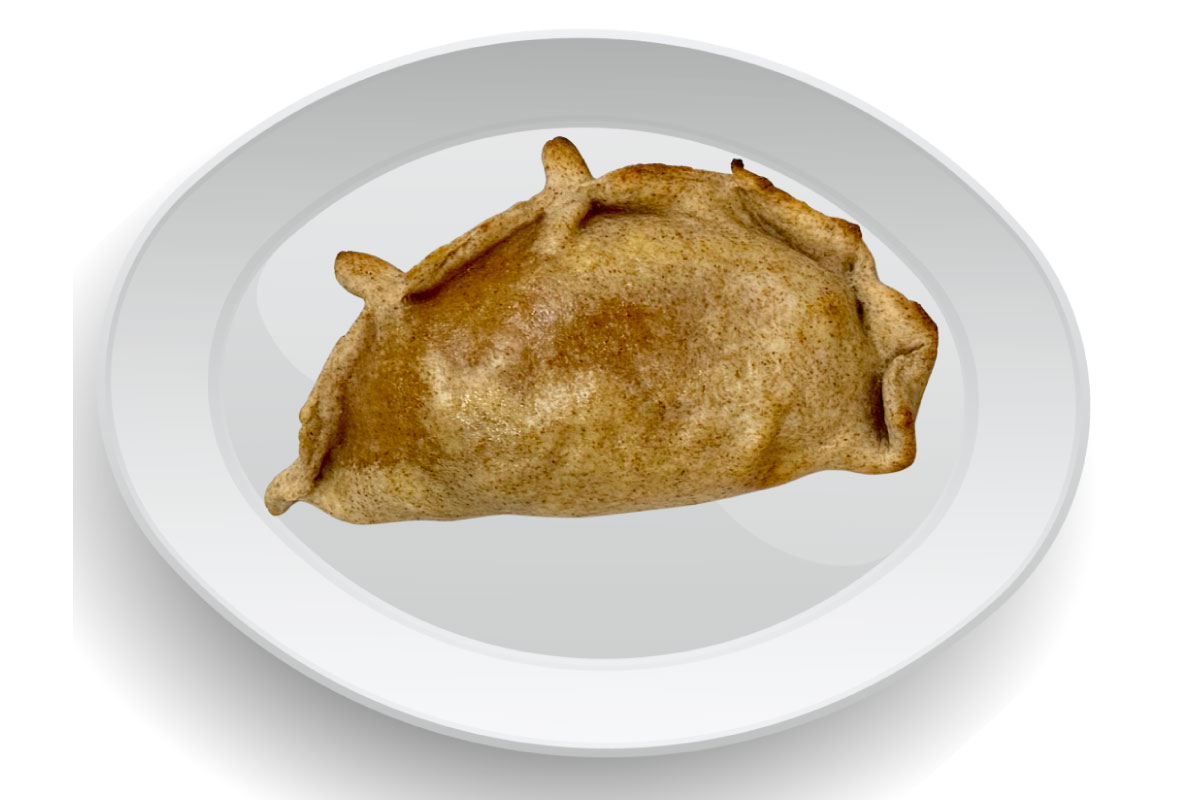 Empanada integral de cebolla y queso
