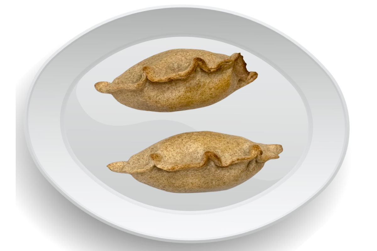 Empanada integral de verdura y queso