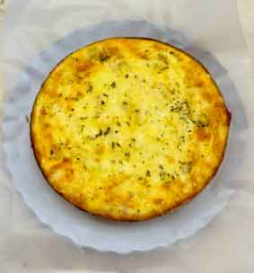 Tartín integral de cebolla y mozzarella