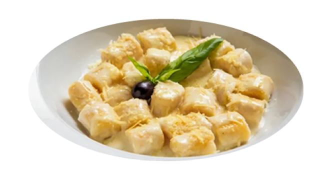 porción de Ñoquis soufflé Donta